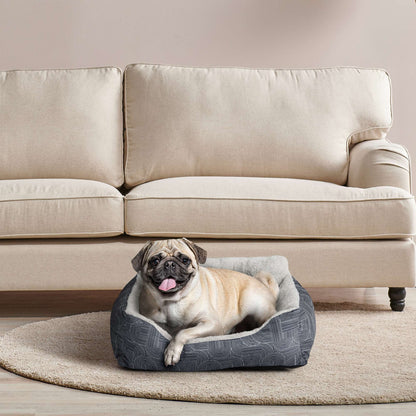 Lounger Small Dog Bed, Black 21" X 17"