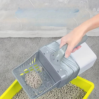 Cat Litter Shovel Plastic Bag Container Easy Cleaning Cat Litter Shovel 