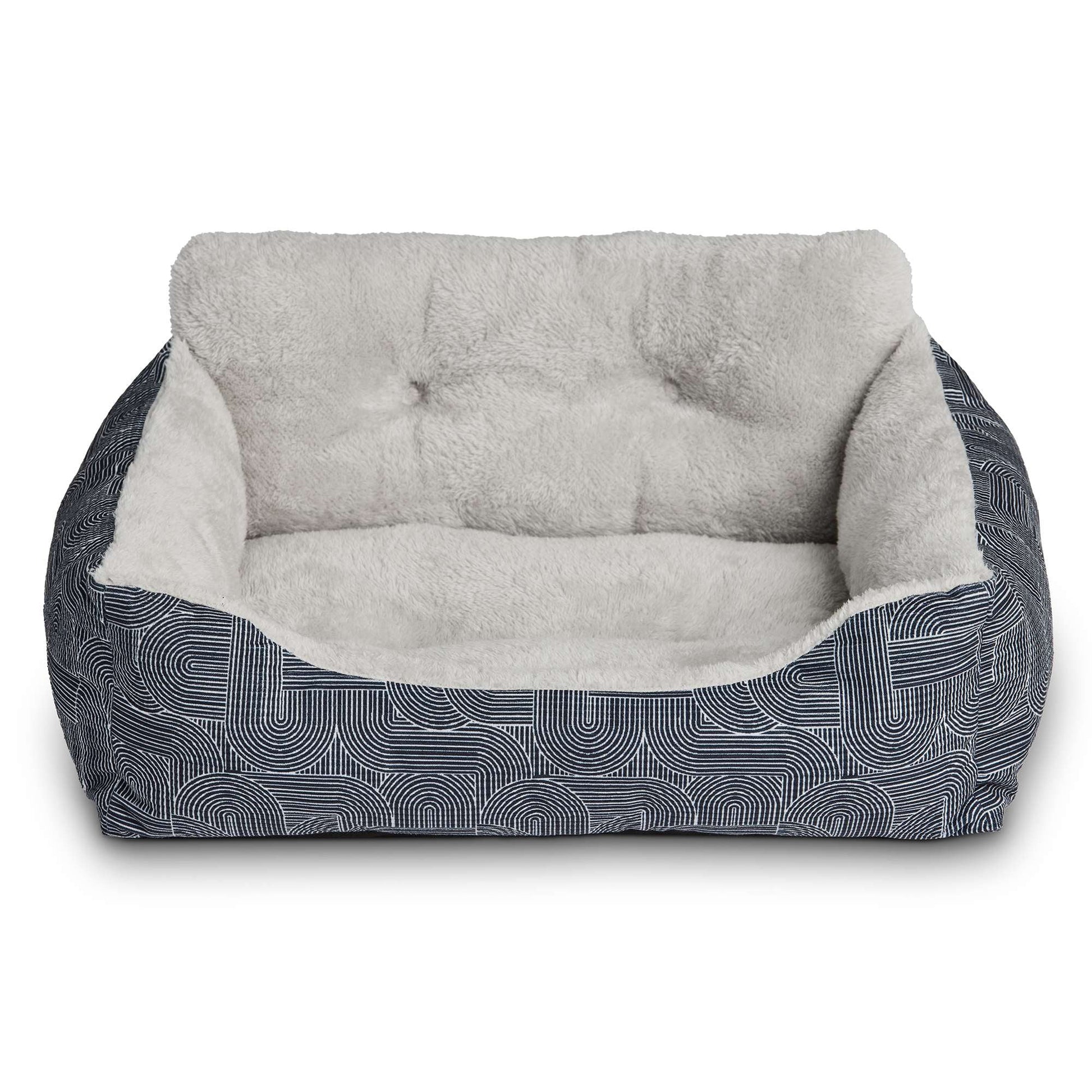 Lounger Small Dog Bed, Black 21" X 17"
