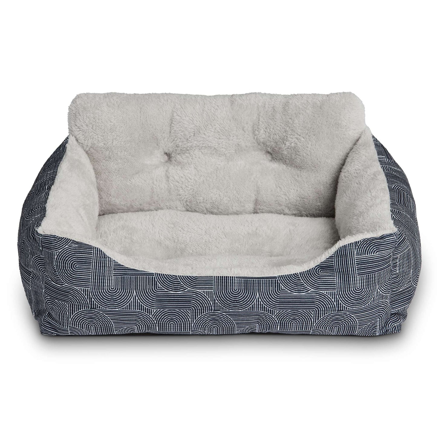 Lounger Small Dog Bed, Black 21" X 17"