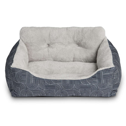 Lounger Small Dog Bed, Black 21" X 17"